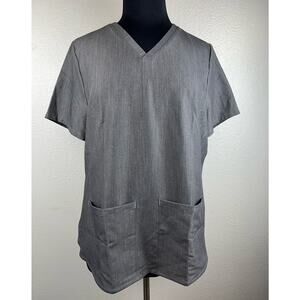 Fabletics Scrub Top Heather Gray Size XXL/1X